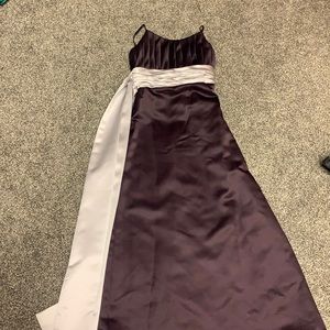 Girls long formal dress eggplant color